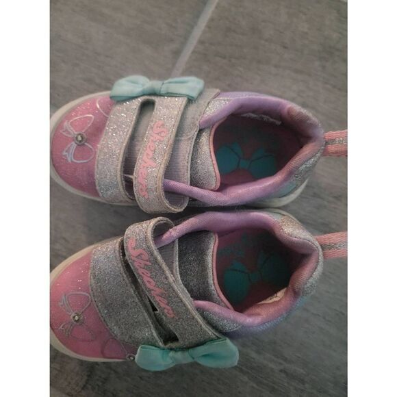 Skechers Lil‎ Bowie Toddler Girl Light Up Sneakers Size 6 - Picture 7 of 10